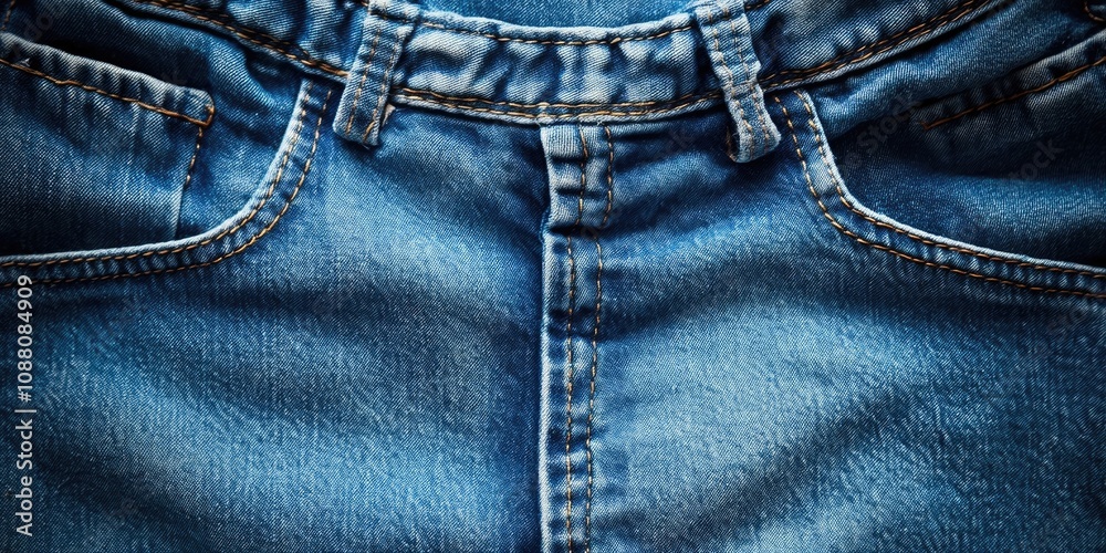 Poster blue jeans texture or denim blue jeans background. close-up view of an abstract space that is empty.