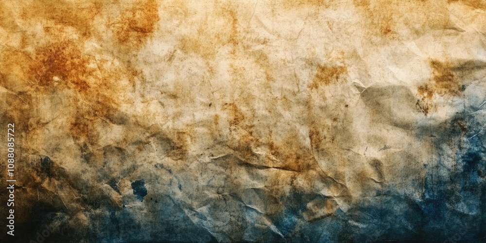 Poster grungy background of dirty, stained textured recycled paper.