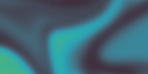 Blue and green abstract gradient background with grainy texture, nostalgia