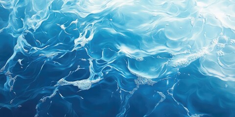 Sea abstract or rippled water texture background. Tranquil water surface texture featuring splashes and waves. Abstract nature backdrop. Surface of blue ocean water.