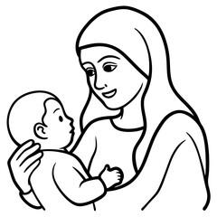 mother apply cream on newborn baby