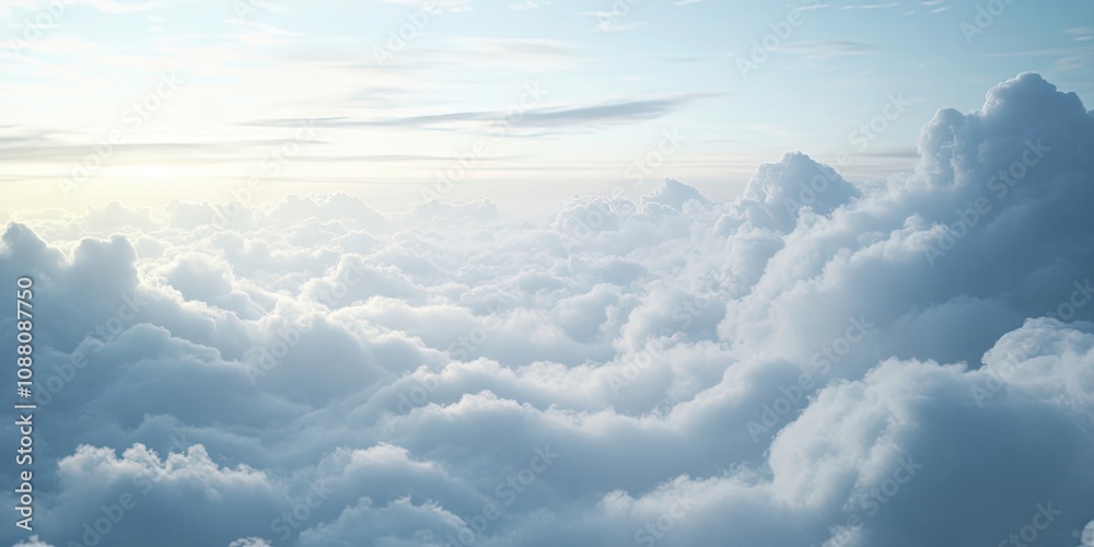 Aufkleber a section of the sky captured while in the clouds, defocused.