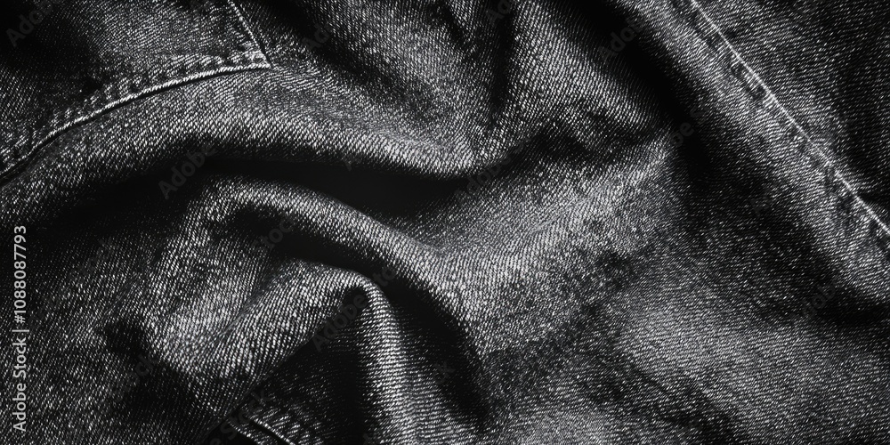 Poster jeans fabric texture. high-quality stock image. the interconnection of the fabric fibers.