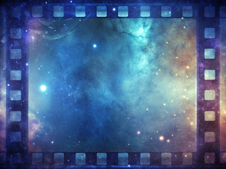 Obraz premium film strip background. film, frame, strip, photo, filmstrip, negative, cinema, movie, photography, camera, art, picture, reel, 35mm, border, old, blank, film strip, texture, design, illustration, grun