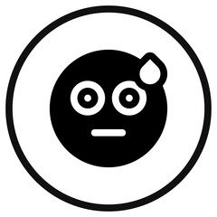 Editable confused, shocked, surprised emoticon vector icon. Part of a big icon set family. Part of a big icon set family. Perfect for web and app interfaces, presentations, infographics, etc