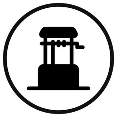 Editable water well vector icon. Water source, rural, structure. Part of a big icon set family. Perfect for web and app interfaces, presentations, infographics, etc