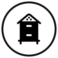 Editable bee box vector icon. Bee farming, apiary, behives. Part of a big icon set family. Perfect for web and app interfaces, presentations, infographics, etc