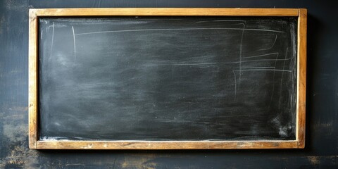 Blank chalkboard, blackboard surface with copy space
