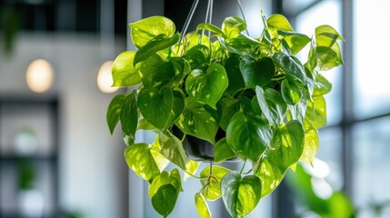 Hanging Plant with Green Leaves