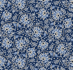 Indian Traditional Batik And Ajrakh Partern Ready to Print