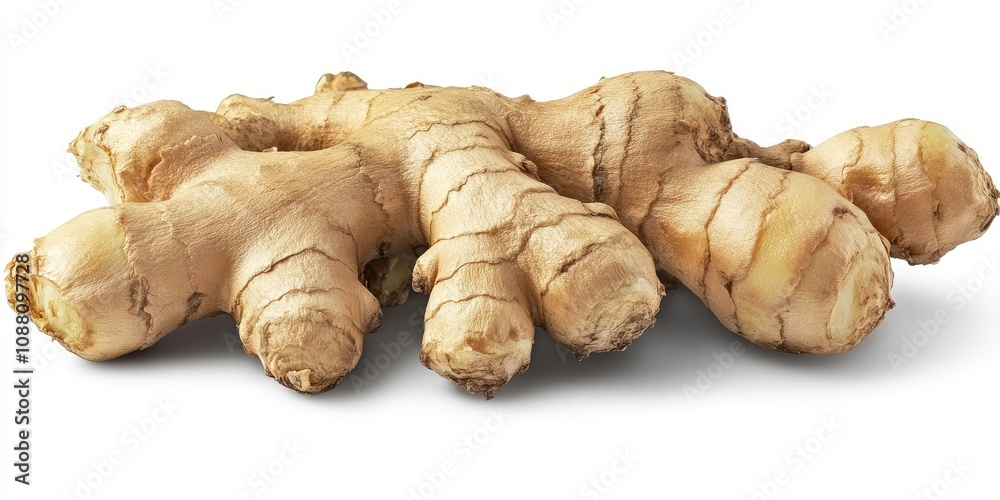 Aufkleber ginger isolated on a white background with clipping path