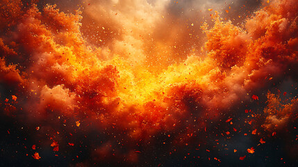 Fototapeta premium Abstract Explosion of Colors and Particles in Dynamic Artistic Backgrounds