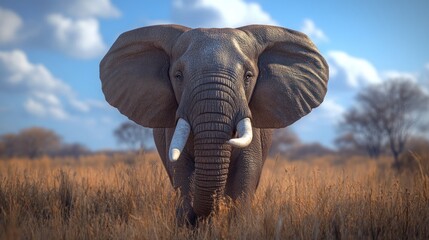 Obraz premium Elephant in the Grass