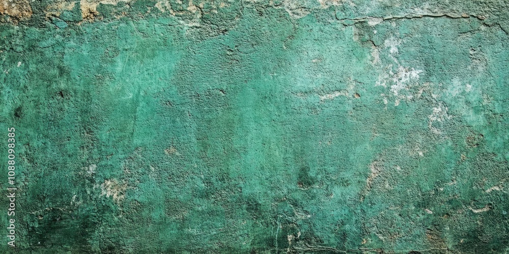 Aufkleber green concrete wall background texture. aged green background in a grunge style. natural raw texture