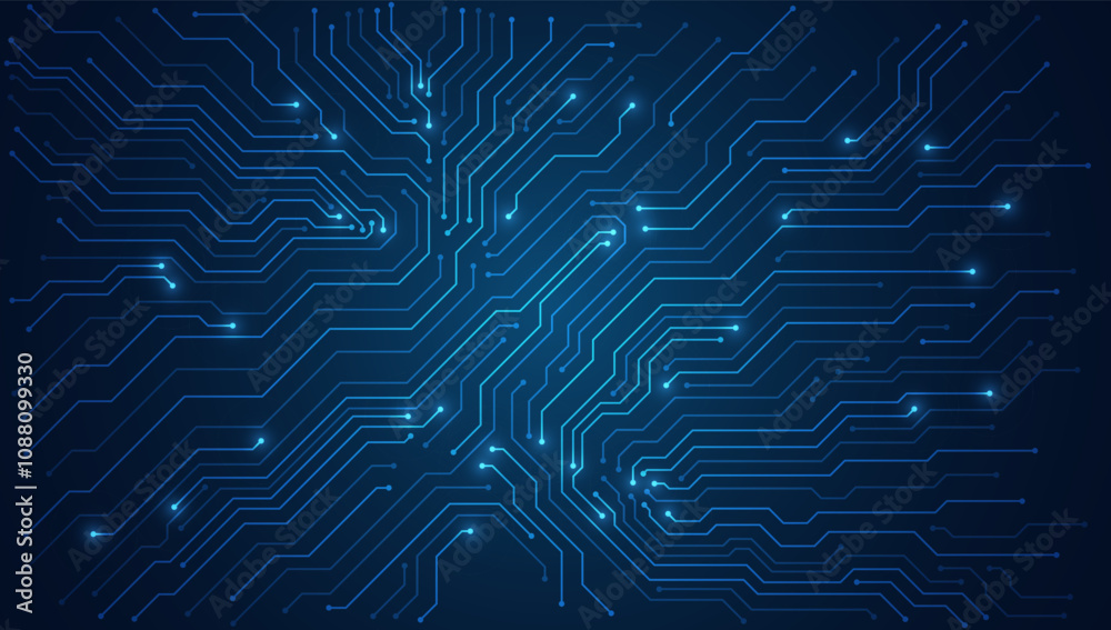 Poster circuit board. technology background. central computer processors cpu concept. motherboard digital c