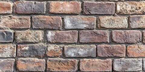 Obraz premium Close-up of a brick wall from an old building.