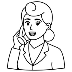 receptionist woman talking on phone