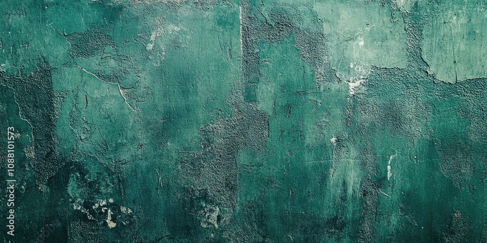 Aufkleber green concrete wall background texture. aged green background in a grunge style. natural raw texture