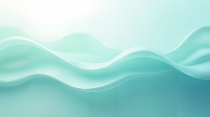 Fototapeta premium An Enchanting Abstract Background with Fluid Gel-Like Shapes and a Transparent Turquoise Gradient Color Palette