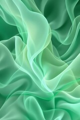 Obraz premium Abstract Green Ethereal Flowing Fabric Background