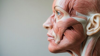 Human Muscle Structure Model in Studio Lighting