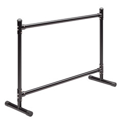 Obraz premium sturdy black hurdle bar isolated on white background, showcasing its sleek design and durable construction, perfect for fitness and training purposes