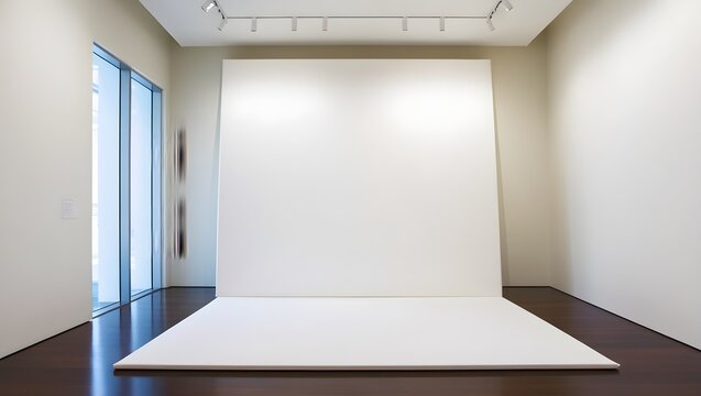 A pristine expansive white canvas measuring