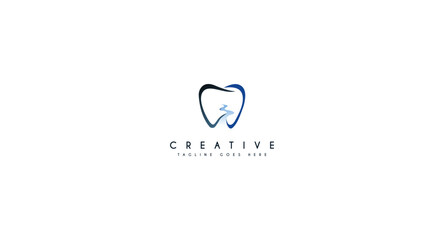 Dental River Logo Design vector illustration.