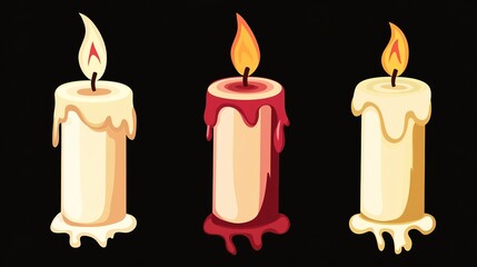 Candle icon. Merry Christmas season and decoration theme. Isolated design. Vector illustration