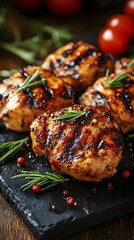 Juicy grilled chicken a mouthwatering meat dish ideal for dinner or a summer cookout, cookout, dinner, mouthwatering, meat, ideal, dish, chicken
