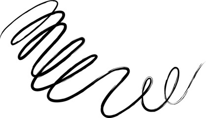 Fototapeta premium Spiral and swirl brush strokes. Design decoration