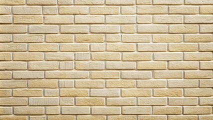 Obraz premium Creamy beige brick wall, perfect for any background setting, neutral, cream, beige, brick, surface, backdrop, scene