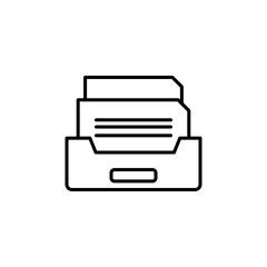 Archive thin line vector icon