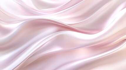 Obraz premium Soft and Elegant Pink Silk Fabric with Gentle Waves and Textures Perfect for Backgrounds, Fashion, and Event Themes in a Delicate and Luxurious Style