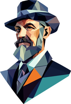 recommend clip art: older gentleman in a suit, generative AI
