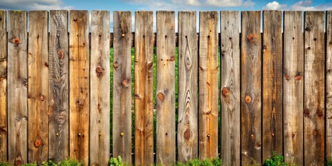 Weathered wooden fence made of old boards, with a textured surface, aged, rustic, vintage, weathered, aged wood
