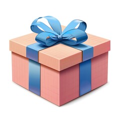 Obraz premium gift box with bow isolated on white background.