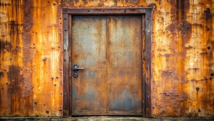 Rusted old door with black frame, rusted, old, door, black, frame, vintage, weathered, aged, corroded, decay, aged