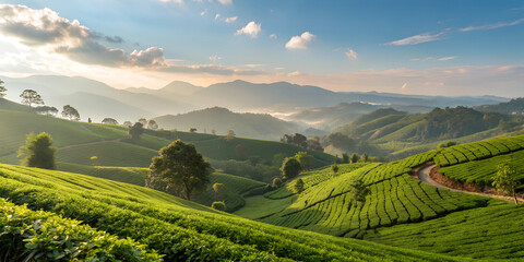 Obraz premium vineyard in the mountains