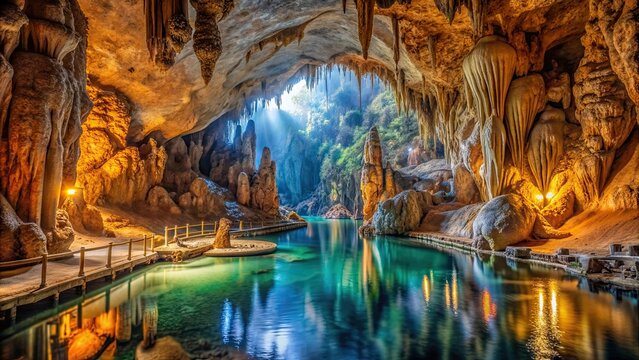 Captivating view of the interior of Karain Cave in Turkey, Turkey, Karain Cave, limestone, ancient