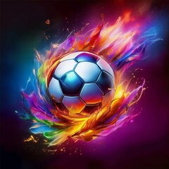 Fototapeta premium soccer ball on isolated background
