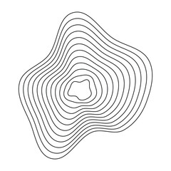 Wavy elevation lines. Organic contour patterns. Fluid topography shapes. Natural terrain contours.