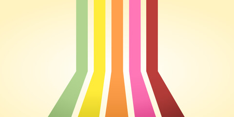 beautiful multicolored vertical stripes with light on background as info graphic art