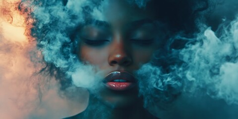 Mysterious Woman in Smoke