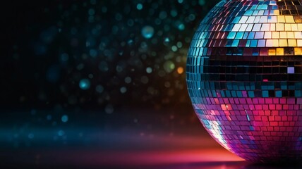 Disco ball light reflection background