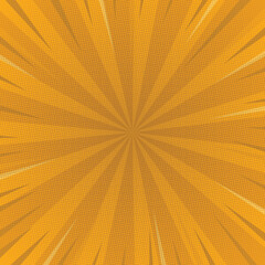 yellow comic sunburst spiral rays retro background