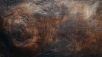 Fototapeta premium 80.A wooden texture background with rich, deep tones and intricate grain patterns. The surface features subtle variations in color and texture, from smooth areas to rough patches, capturing the