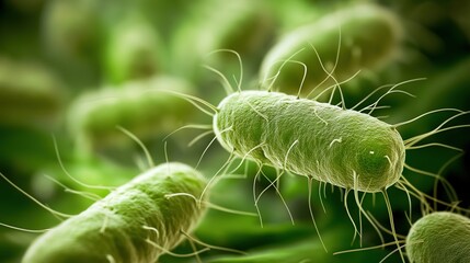 Fototapeta premium Food Factories Around the World Facing a Salmonella Crisis, Struggling with Contamination and Public Health Concerns Amid Increased Global Demand for Safe Food Production.