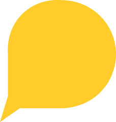 Yellow Filled Speech Bubble Icon