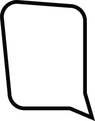 Chat Box Black Line Art